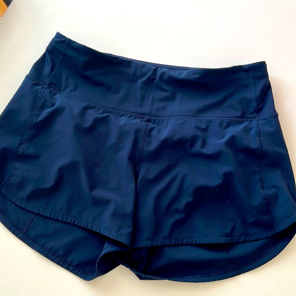 Lululemon speed up shorts.  High rise. 4” inseam size 10.  Perfect condition.